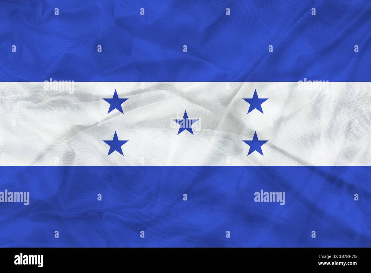 Le drapeau national du Honduras illustration. Drapeau civil et d'État du Honduras avec la couleur officielle Banque D'Images