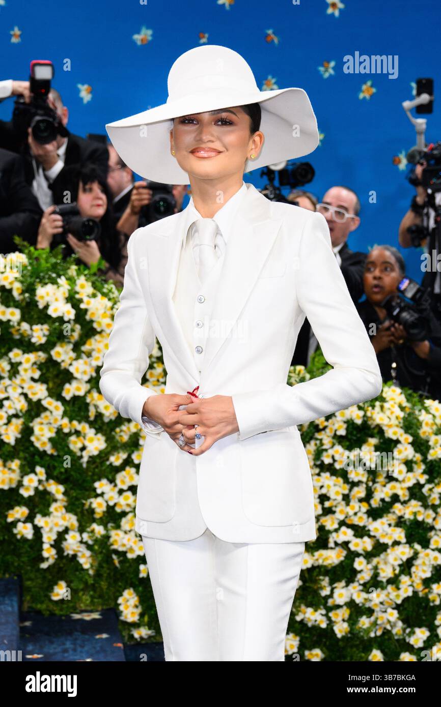 Zendaya participant au Metropolitan Museum of Art costume Institute Benefit Gala 2025 à New York, États-Unis. Date de la photo : lundi 5 mai 2025. Banque D'Images