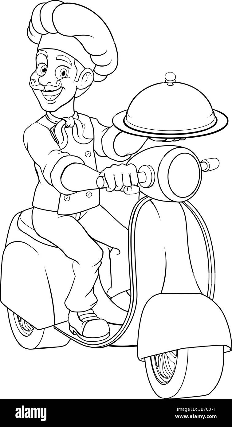 Chef nouveau 2024 A13 bw-53 Illustration de Vecteur