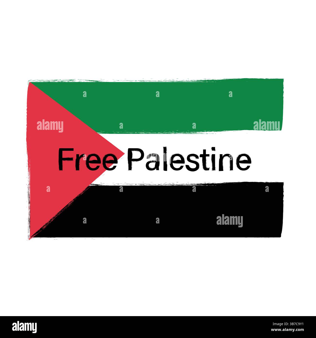 Vecteur de drapeau de Palestine dans le style grunge, brut, drapeau de Palestine de style grungy. Illustration de Vecteur