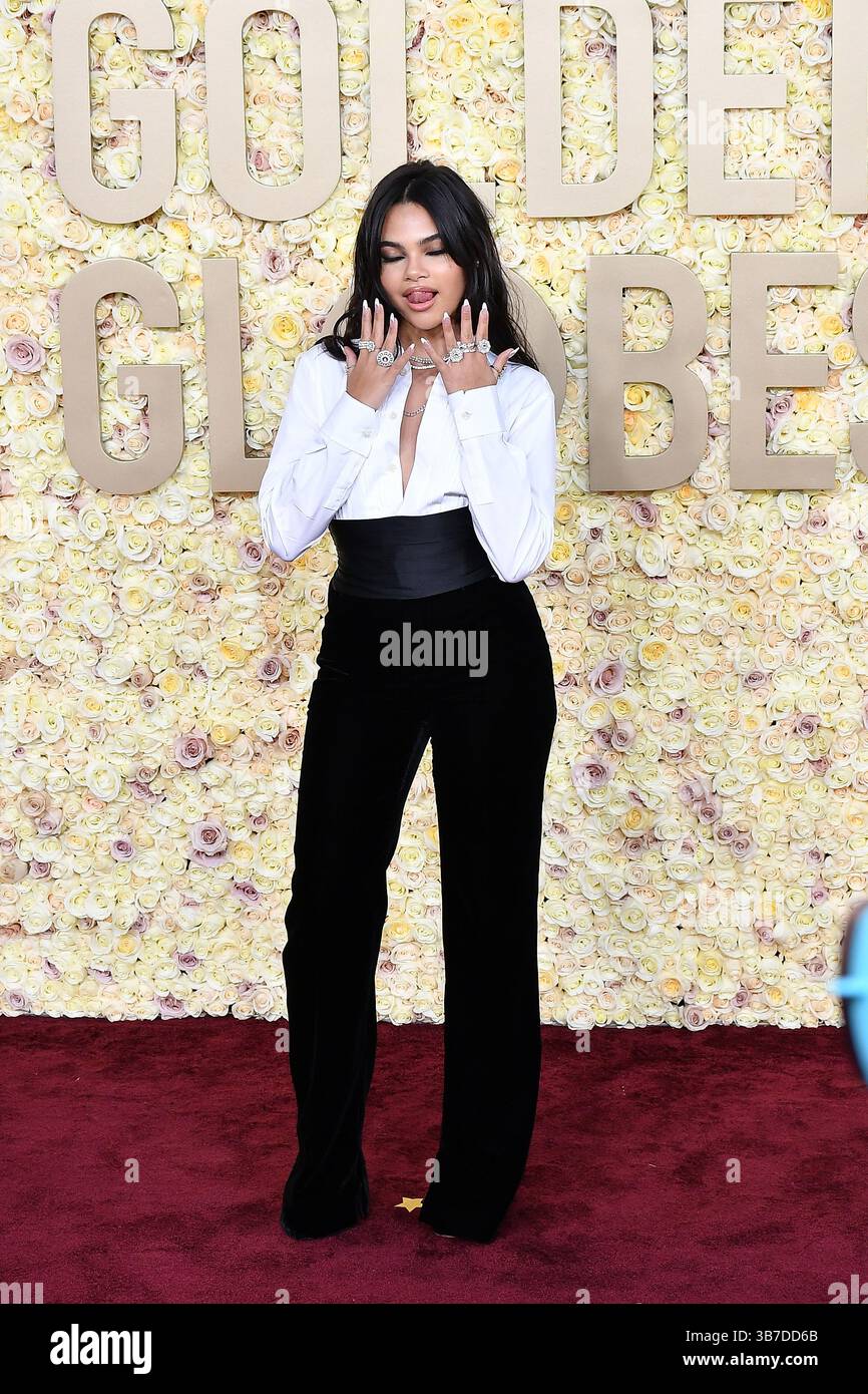 7 janvier 2024, Beverly Hills, CA, USA : Ariana Greenblatt assiste à la 81e cérémonie annuelle des Golden Globe Awards au Beverly Hilton le 7 janvier 2024 à Beverly Hills, Californie. (Crédit image : © C Flanigan/imageSPACE via ZUMA Press Wire) Banque D'Images