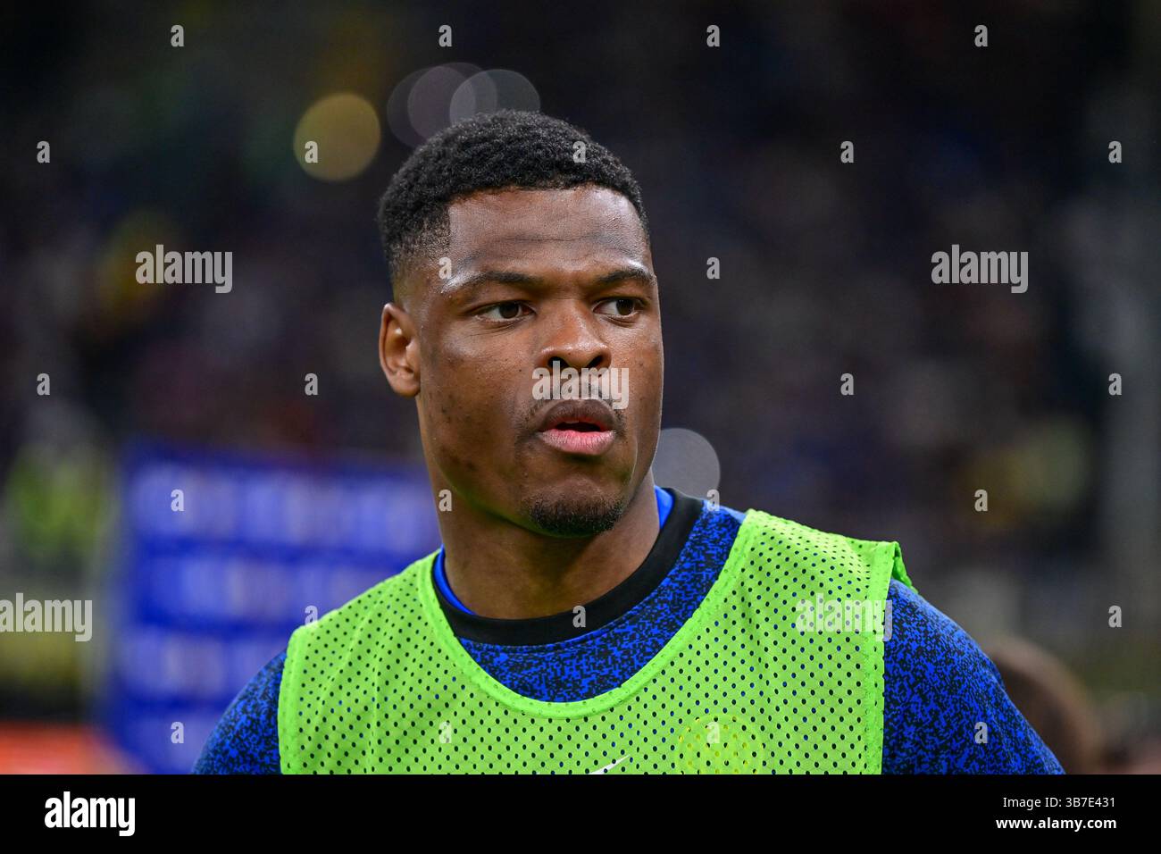 14 avril 2024, Milan, Null, Italie : Milan, Italie. 14 avril 2024. Denzel Dumfries de l'Inter a vu avant le match de Serie A entre l'Inter et Cagliari à Giuseppe Meazza à Milan. (Crédit image : © Gonzales photo/Gonzales photo via ZUMA Press) Banque D'Images