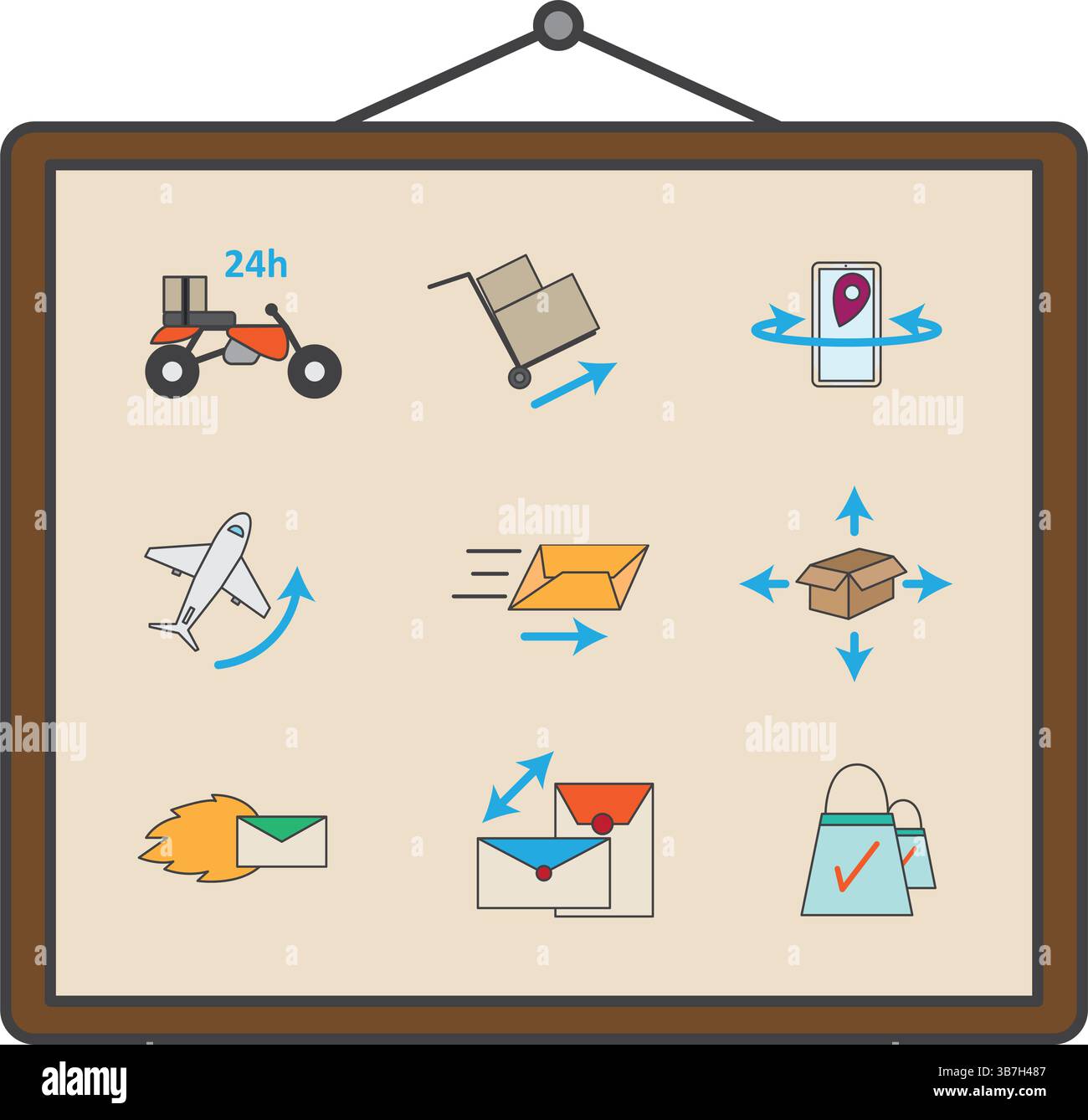 Icônes de livraison express définies. Illustration vectorielle Illustration de Vecteur