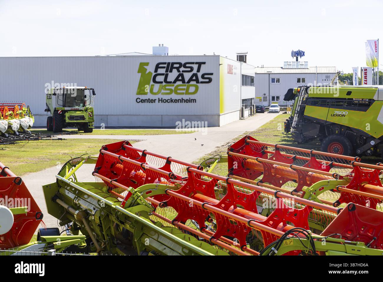 CLAAS Centrum Hockenheim, centre client. Présentation de machines agricoles du fabricant de machines agricoles. Hockenheim, Baden-Wuer Banque D'Images