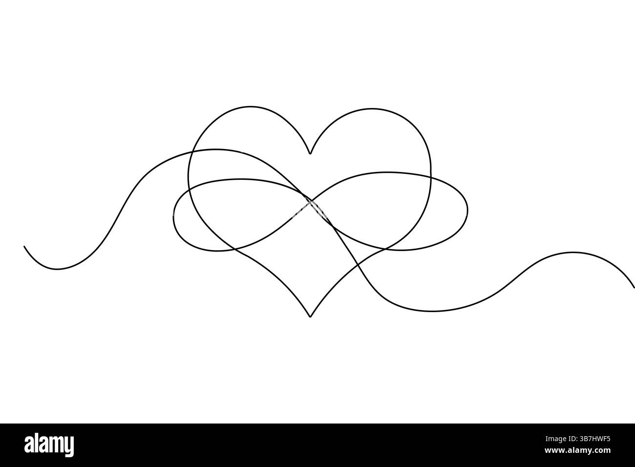 Infini symbole une ligne dessin minimaliste continu d'une ligne vecteur Illustration de Vecteur