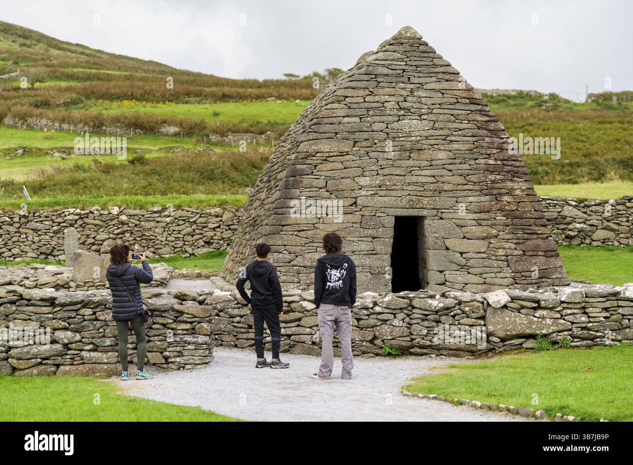 Oratoire Gallarus, (Seipeilin Ghallarais), église chrétienne primitive, péninsule de Dingle, comté de Kerry, Irlande, Royaume-Uni, Europe Banque D'Images