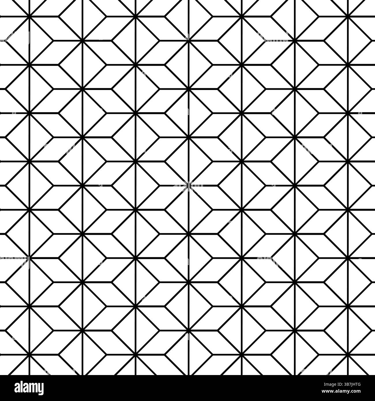 Ligne de grille hexagonale, triangle moderne répète le motif sans couture de géométrie de fond. Illustration de ligne graphique vectorielle. Abstrait noir et blanc pour packag Illustration de Vecteur