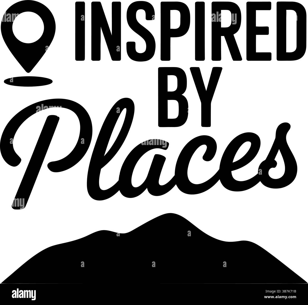 Typographie svg voyage Illustration de Vecteur