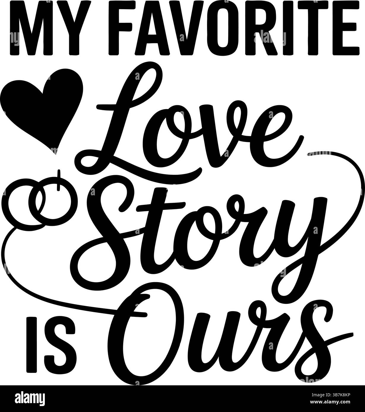 Typographie svg mariage Illustration de Vecteur