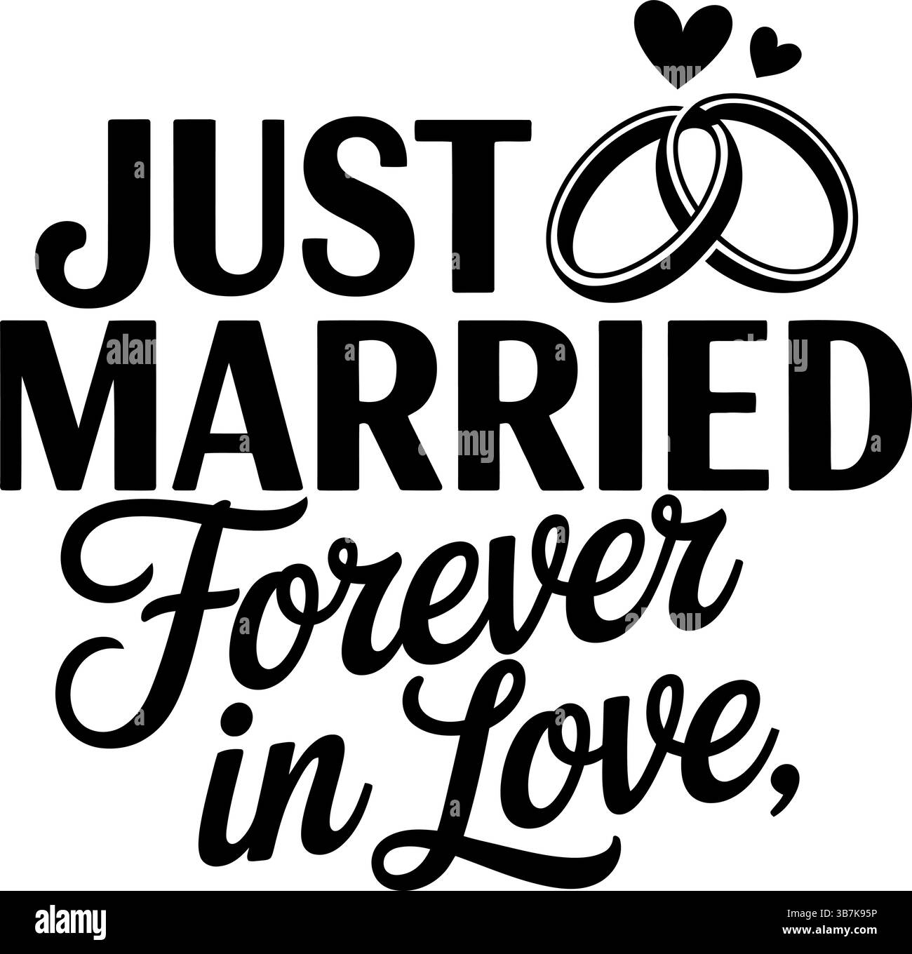 Typographie svg mariage Illustration de Vecteur