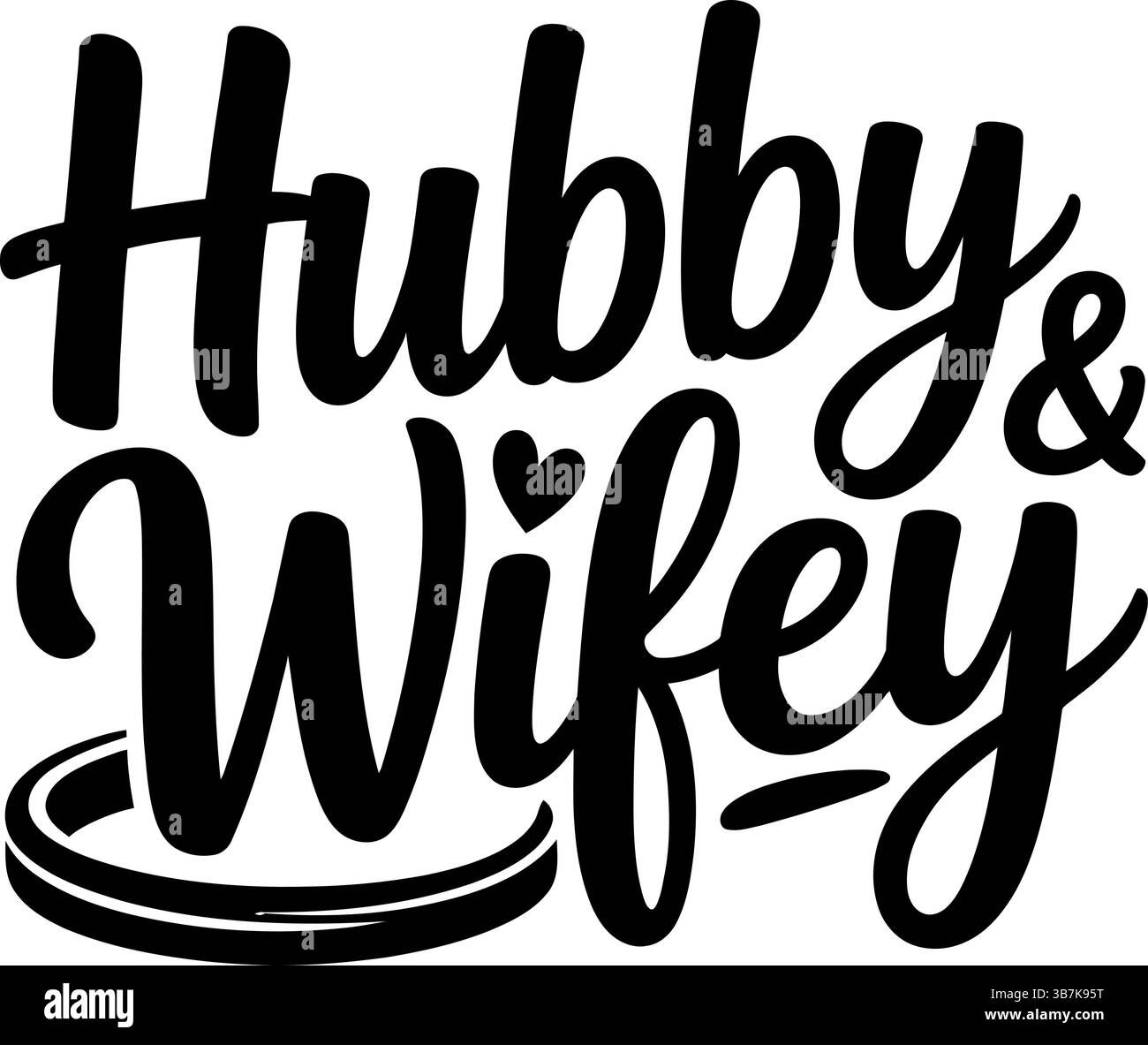 Typographie svg mariage Illustration de Vecteur