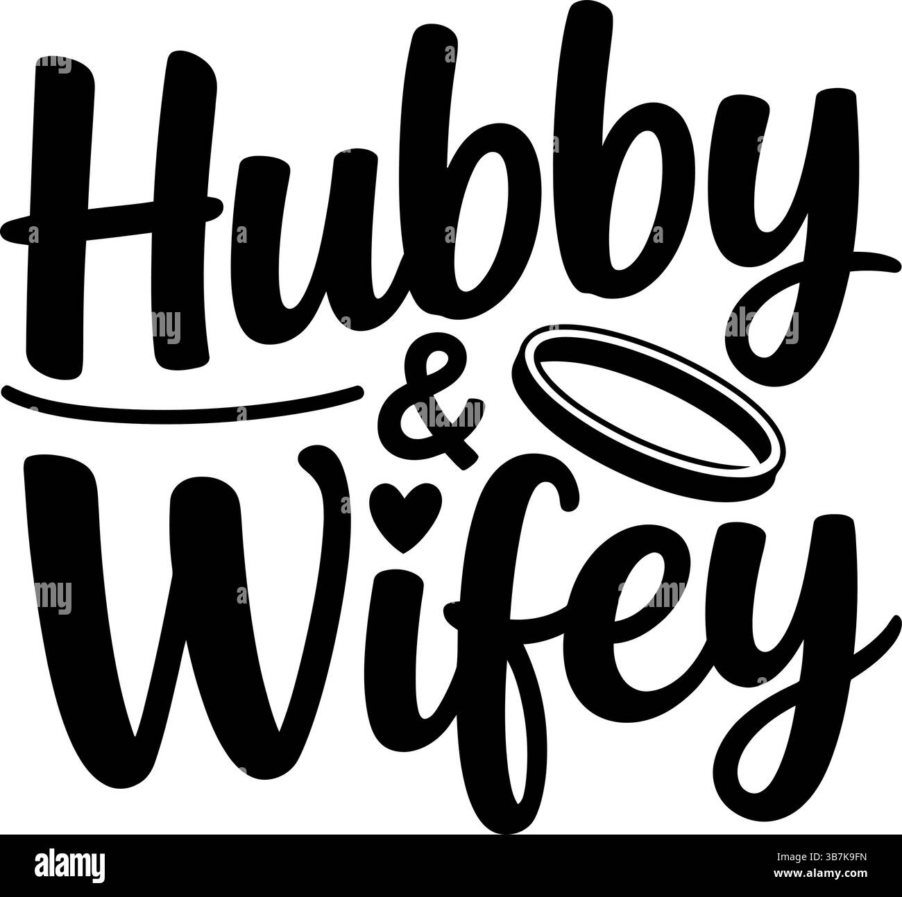 Typographie svg mariage Illustration de Vecteur