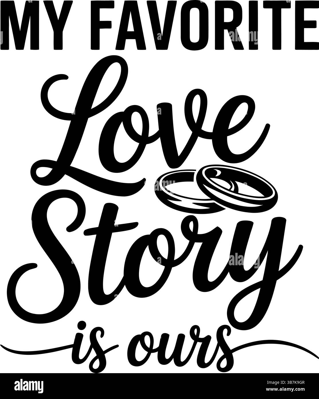 Typographie svg mariage Illustration de Vecteur