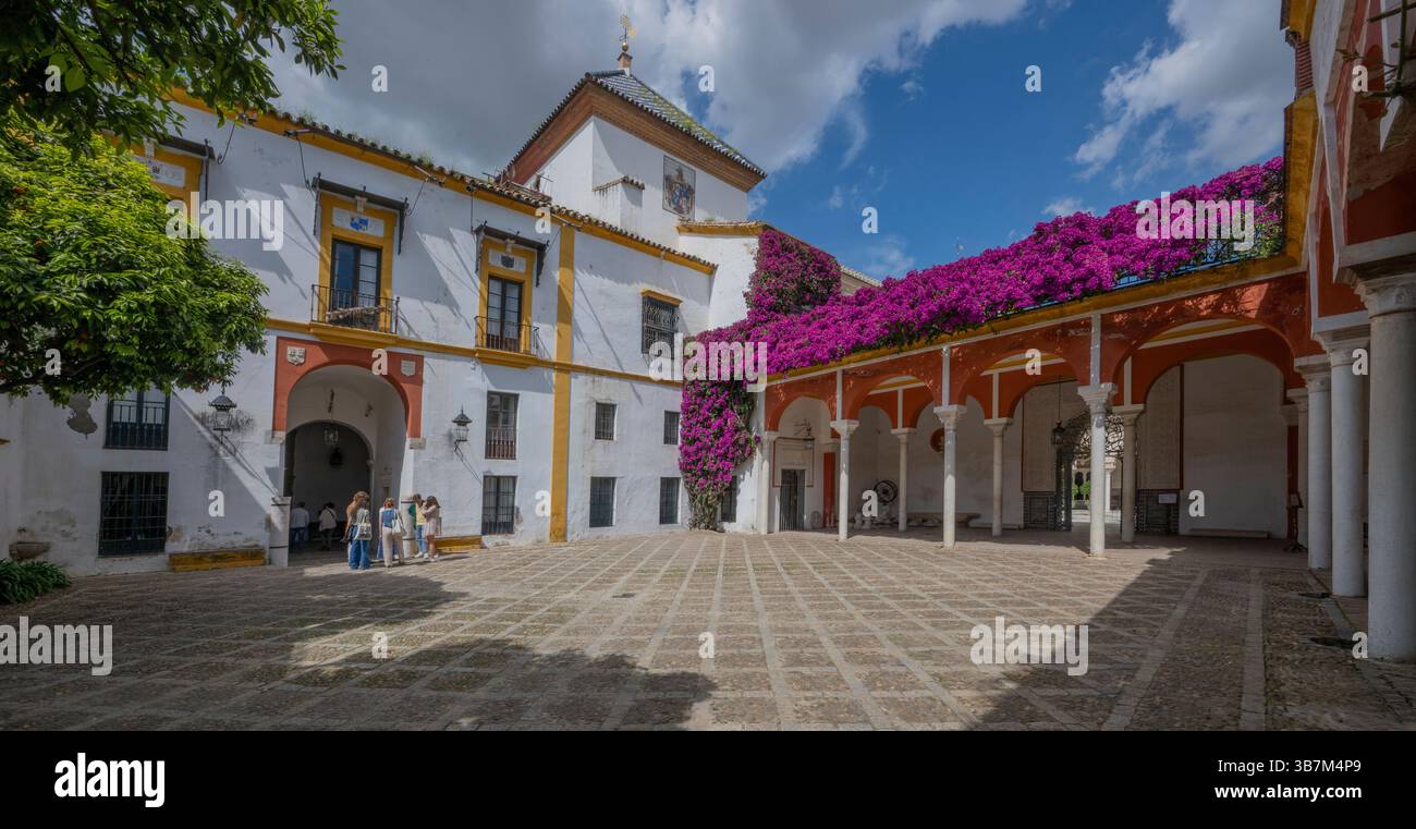 La Casa de Pilatos bâtiment de la Renaissance italienne avec des éléments mudéjar et des décorations construit à la fin du XVe siècle. Séville, Andalousie Espagne Banque D'Images
