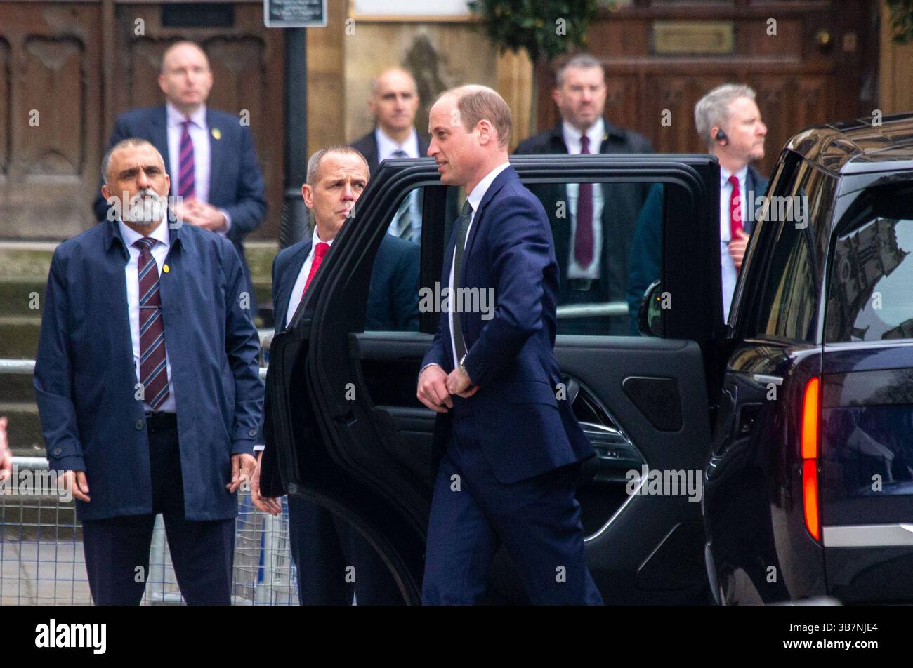 11 mars 2024, Londres, Angleterre, Royaume-Uni : le prince de Galles WILLIAM arrive à l'abbaye de Westminster pour le service du Commonwealth. (Crédit image : © Tayfun Salci/ZUMA Press Wire) Banque D'Images
