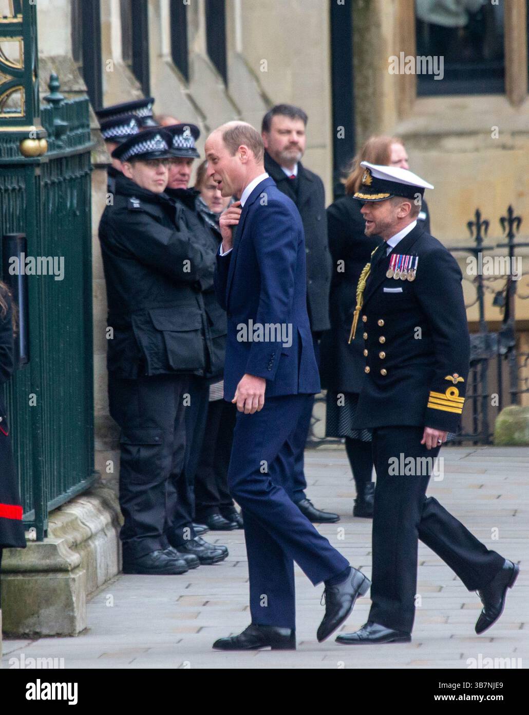 11 mars 2024, Londres, Angleterre, Royaume-Uni : le prince de Galles WILLIAM arrive à l'abbaye de Westminster pour le service du Commonwealth. (Crédit image : © Tayfun Salci/ZUMA Press Wire) Banque D'Images
