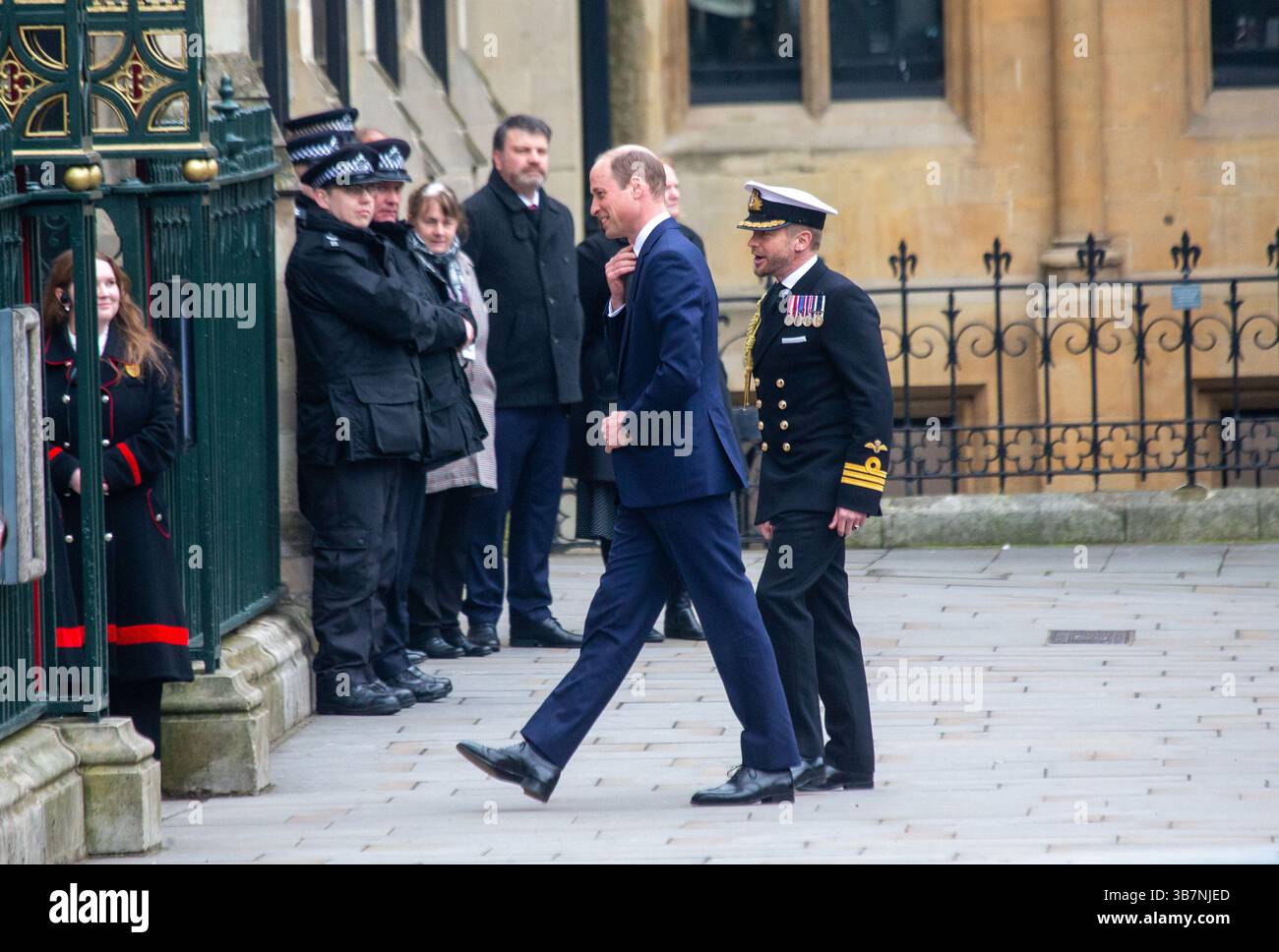 11 mars 2024, Londres, Angleterre, Royaume-Uni : le prince de Galles WILLIAM arrive à l'abbaye de Westminster pour le service du Commonwealth. (Crédit image : © Tayfun Salci/ZUMA Press Wire) Banque D'Images