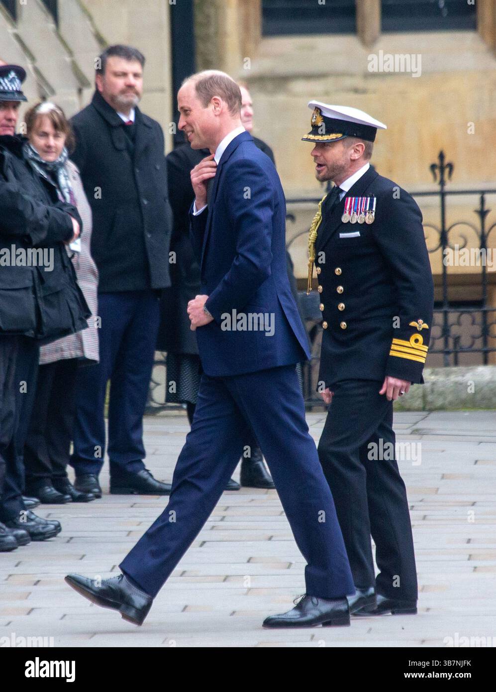 11 mars 2024, Londres, Angleterre, Royaume-Uni : le prince de Galles WILLIAM arrive à l'abbaye de Westminster pour le service du Commonwealth. (Crédit image : © Tayfun Salci/ZUMA Press Wire) Banque D'Images