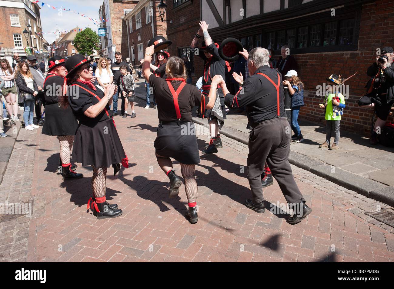Morris Dancers balaye Festival Rochester Banque D'Images Morris Dancers balaye Festival Rochester Banque D'Images