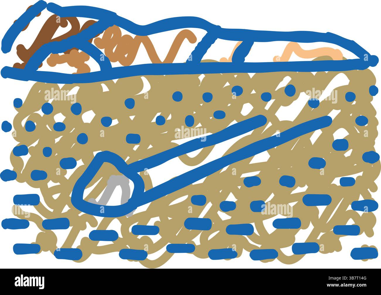 illustration de doodle d'icône de la vallée de la mort Illustration de Vecteur