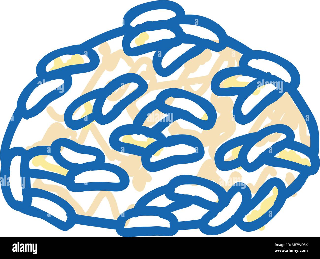 icône de riz jasmin doodle illustration Illustration de Vecteur icône de riz jasmin doodle illustration Illustration de Vecteur