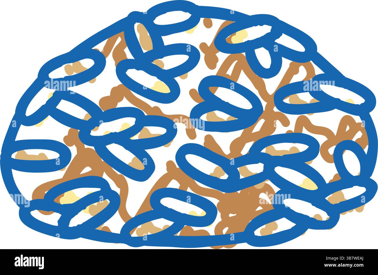 icône de riz brun illustration de doodle Illustration de Vecteur icône de riz brun illustration de doodle Illustration de Vecteur