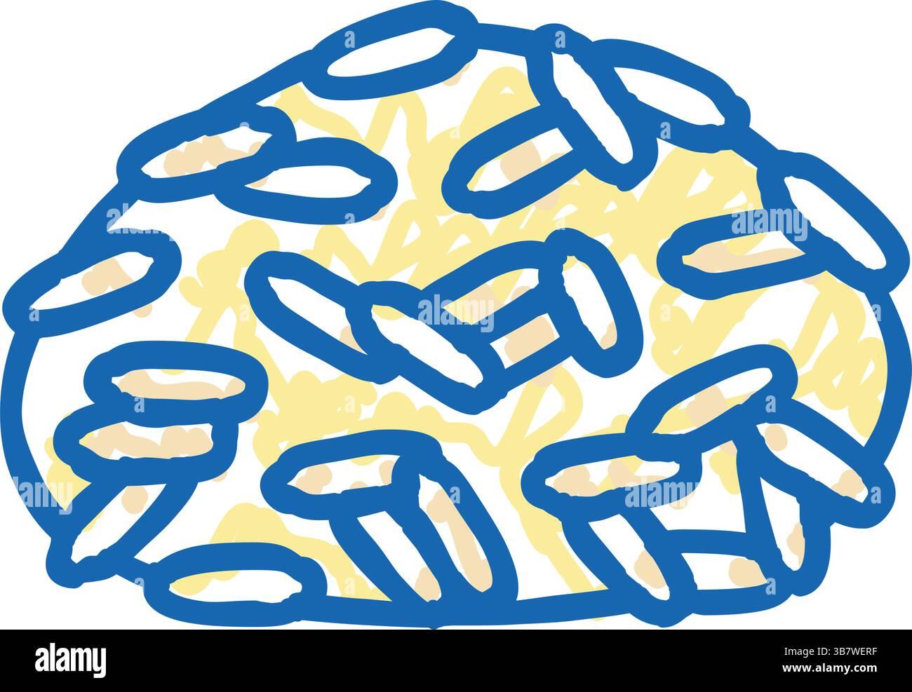 icône de riz étuvé illustration de doodle Illustration de Vecteur icône de riz étuvé illustration de doodle Illustration de Vecteur