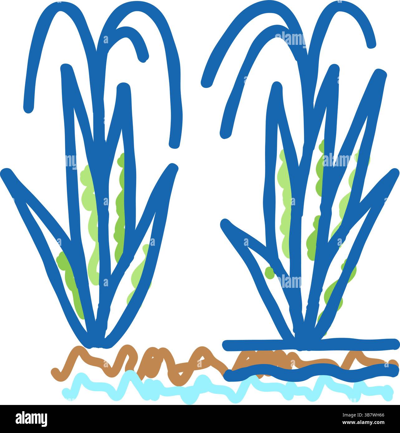 illustration de doodle d'icône de plante de riz Illustration de Vecteur illustration de doodle d'icône de plante de riz Illustration de Vecteur