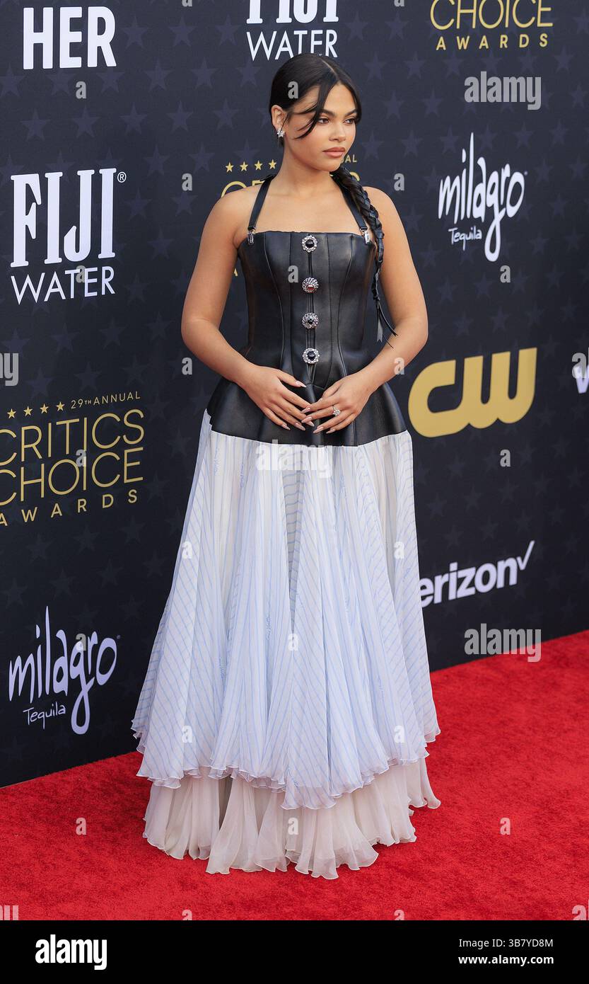 14 janvier 2024, Santa Monica, Californie, États-Unis : Ariana Greenblatt sur le tapis rouge des 29e Critics Choice Awards le dimanche 14 janvier 2023 au Barker Hanger de Santa Monica, Californie. JAVIER ROJAS (crédit image : © PI via ZUMA Press Wire) Banque D'Images