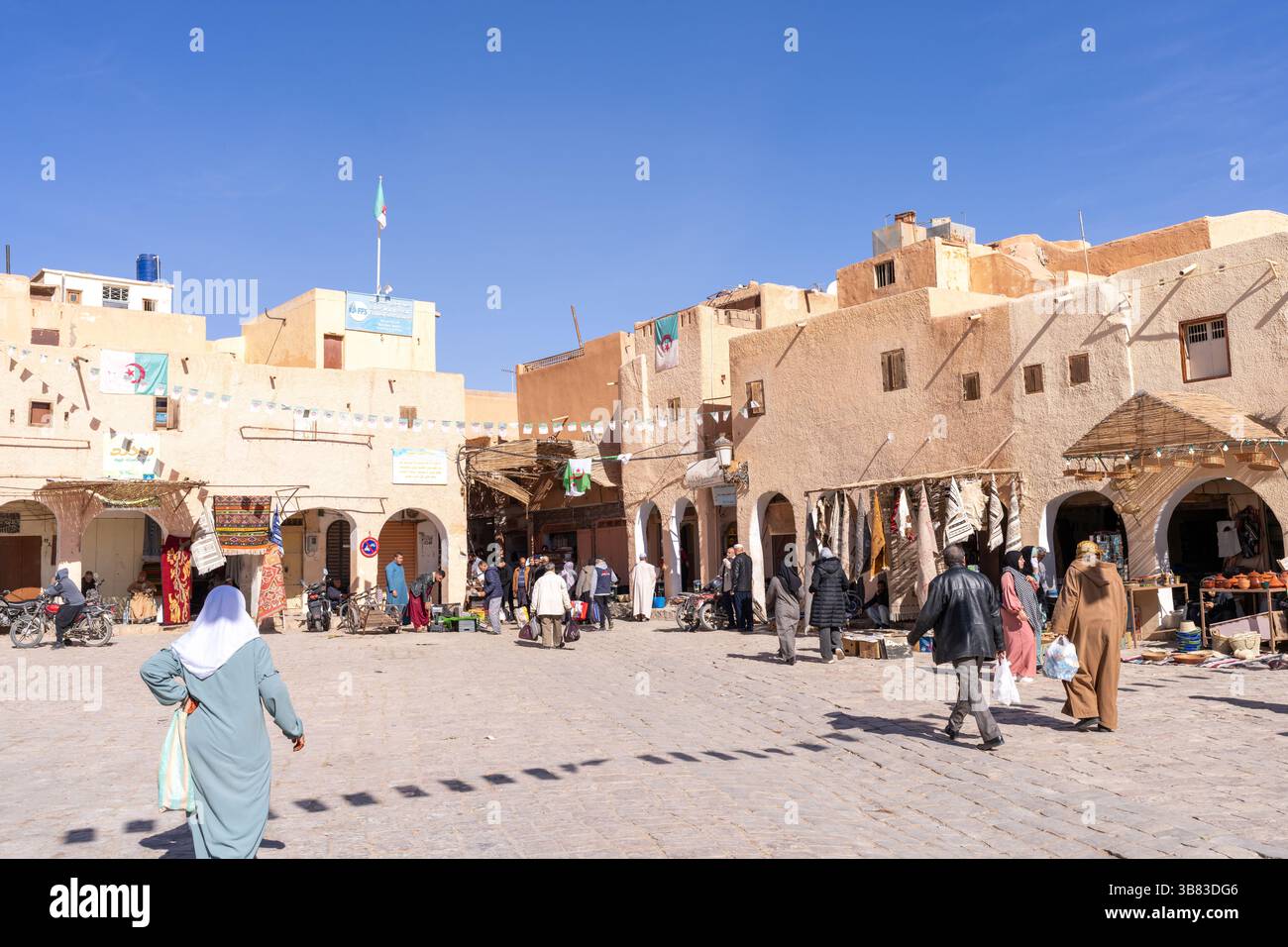 Région de Ghardaia dans le sud de l'Algérie Banque D'Images