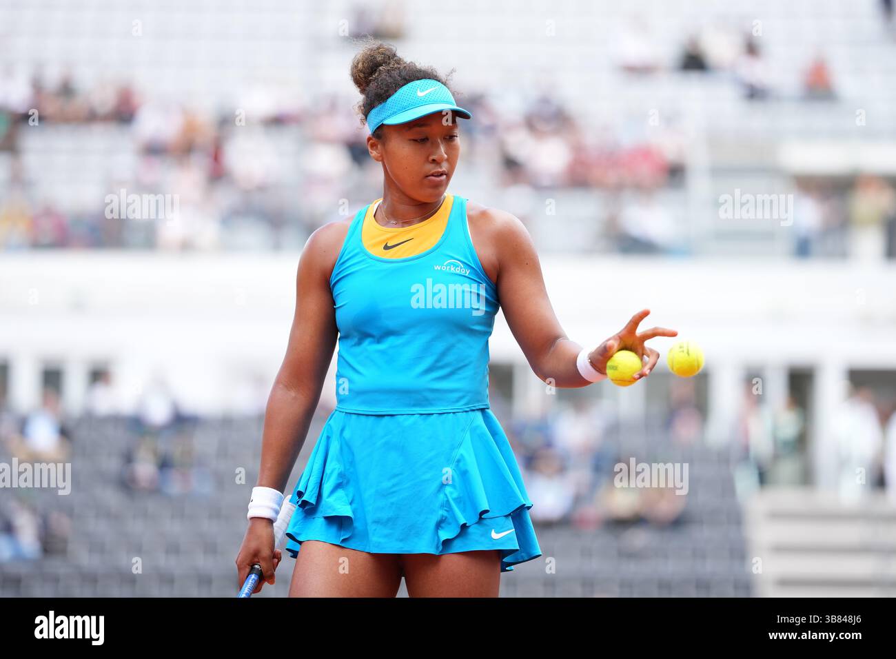 Rome, Italie. 07 mai 2025. Naomi Osaka du Japon au tournoi de tennis Internazionali BNL d'Italia 2025 au Foro Italico à Rome, Italie le 5 7 2025. Crédit : Insidefoto/Alamy Live News Banque D'Images