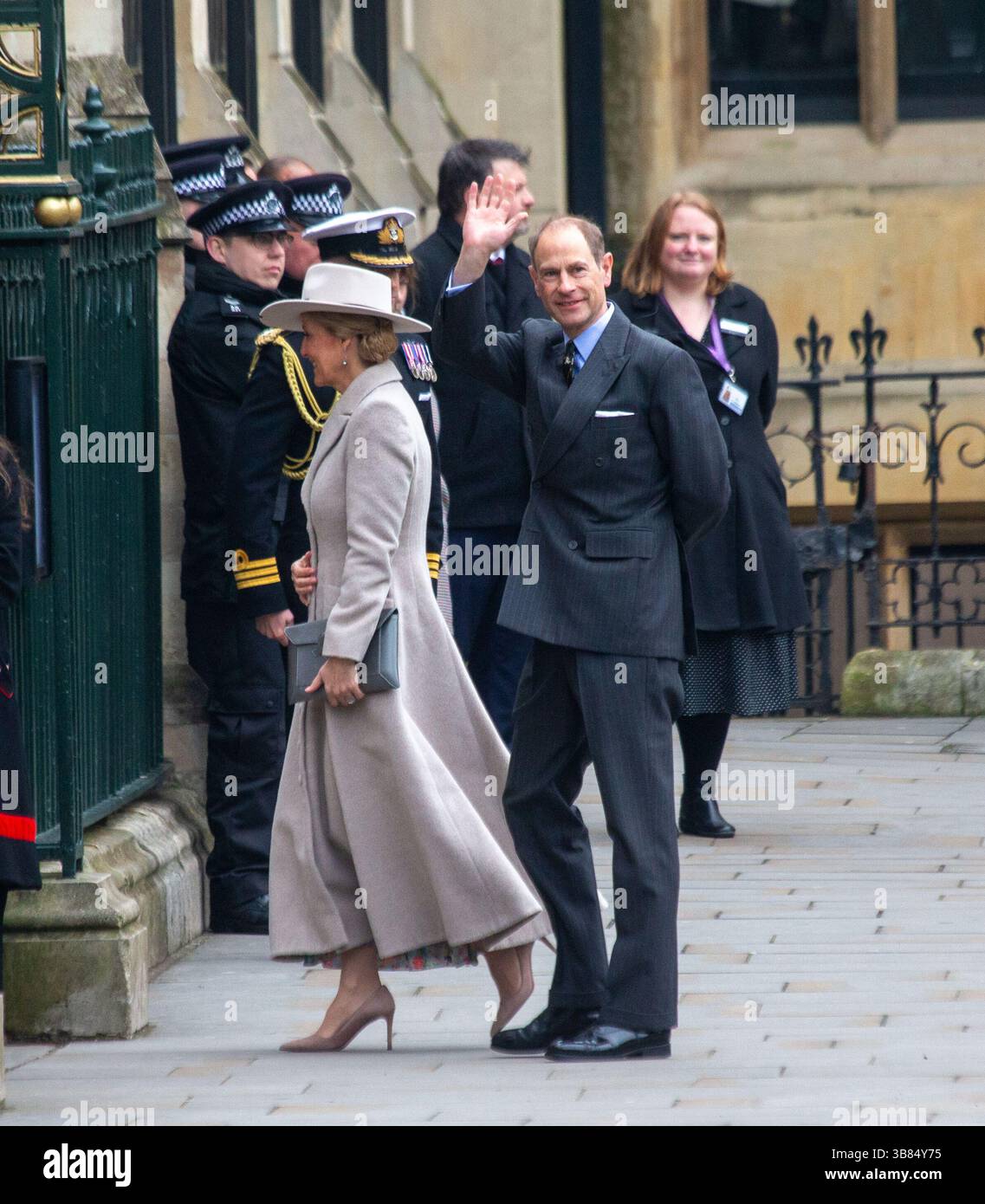 11 mars 2024, Londres, Angleterre, Royaume-Uni : le duc d'Édimbourg ÉDOUARD et la duchesse d'Édimbourg SOPHIE arrivent à l'abbaye de Westminster pour le service du Commonwealth. (Crédit image : © Tayfun Salci/ZUMA Press Wire) Banque D'Images