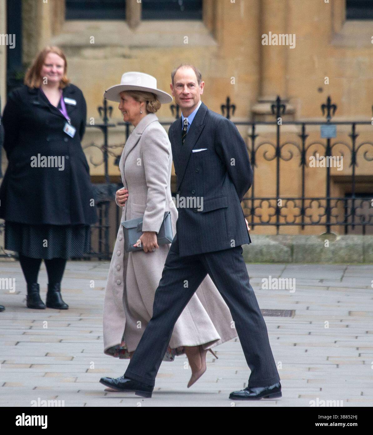 11 mars 2024, Londres, Angleterre, Royaume-Uni : le duc d'Édimbourg ÉDOUARD et la duchesse d'Édimbourg SOPHIE arrivent à l'abbaye de Westminster pour le service du Commonwealth. (Crédit image : © Tayfun Salci/ZUMA Press Wire) Banque D'Images