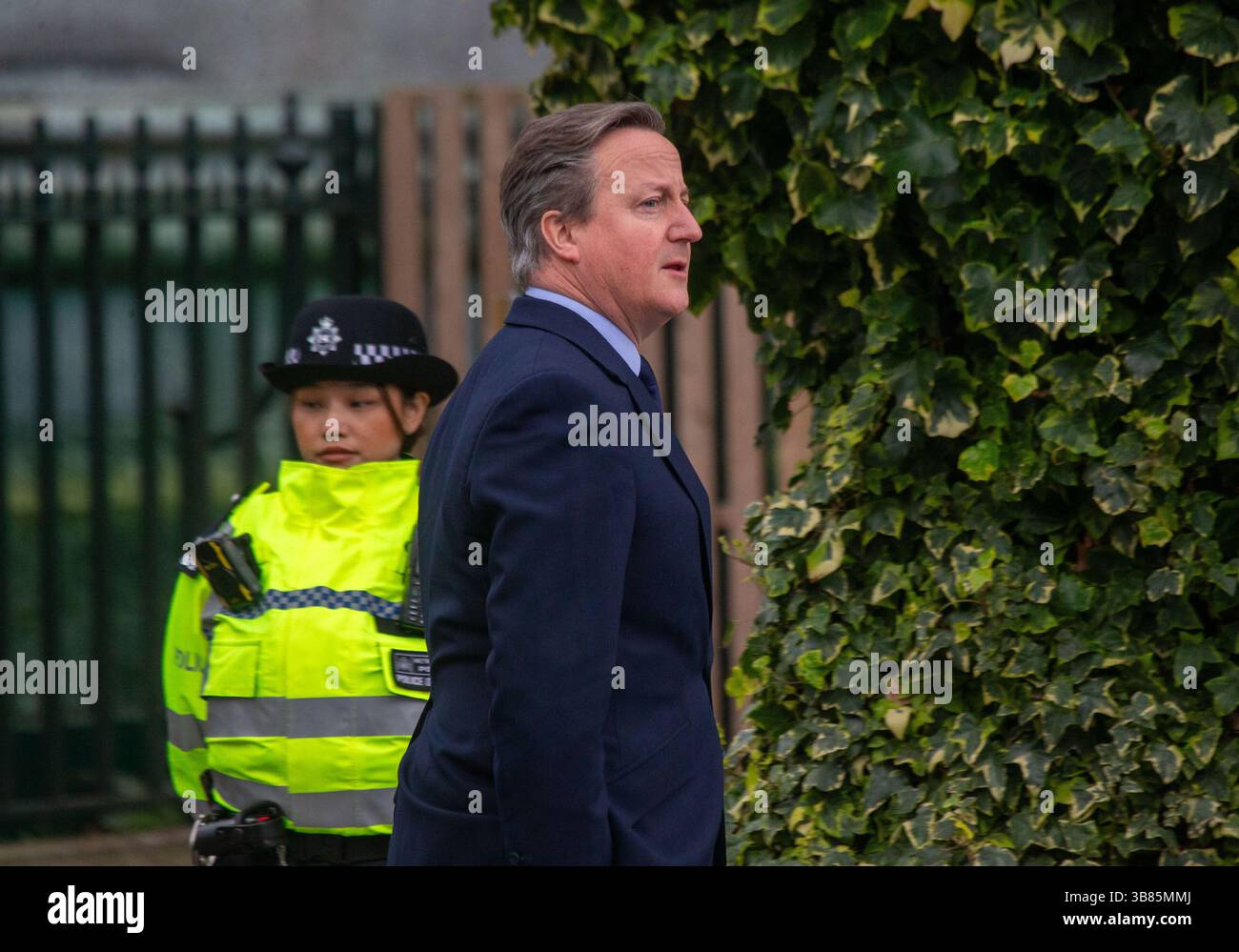11 mars 2024, Londres, Angleterre, Royaume-Uni : le ministre des Affaires étrangères DAVID CAMERON arrive à l'abbaye de Westminster pour le service du Commonwealth. (Crédit image : © Tayfun Salci/ZUMA Press Wire) Banque D'Images