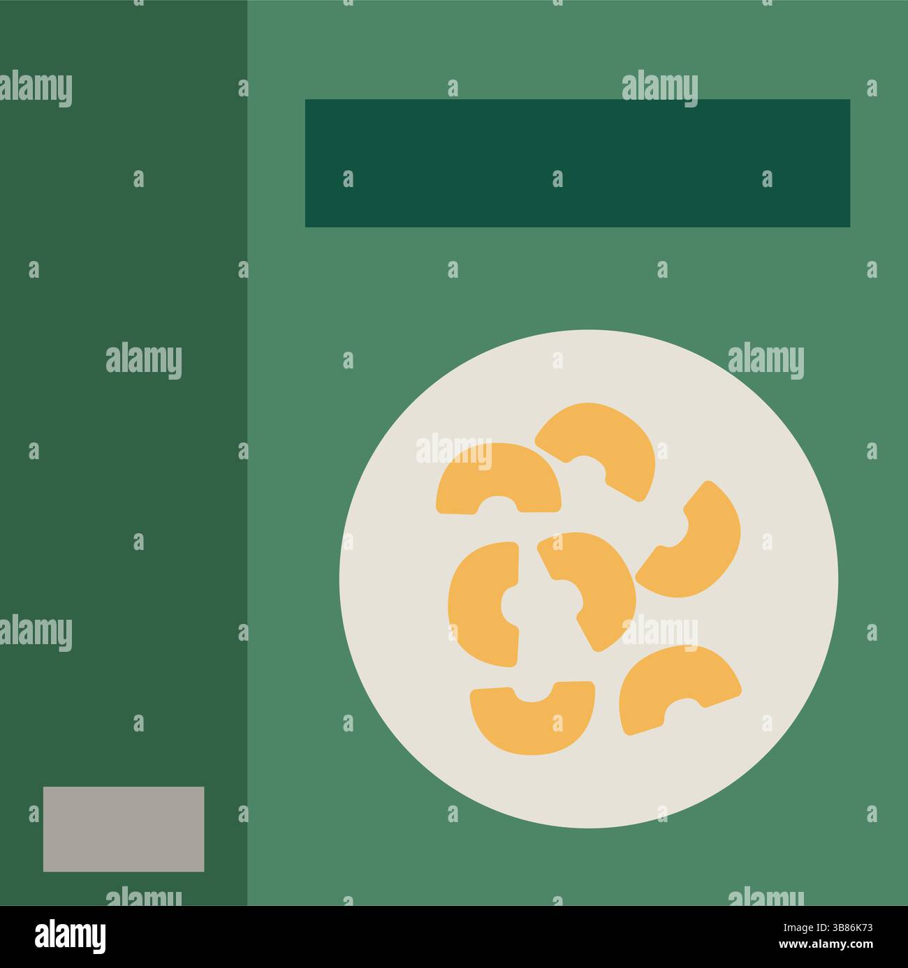 Boîte de pâtes biologiques de haute qualité en vente, concept de nourriture saine isolé Illustration de Vecteur