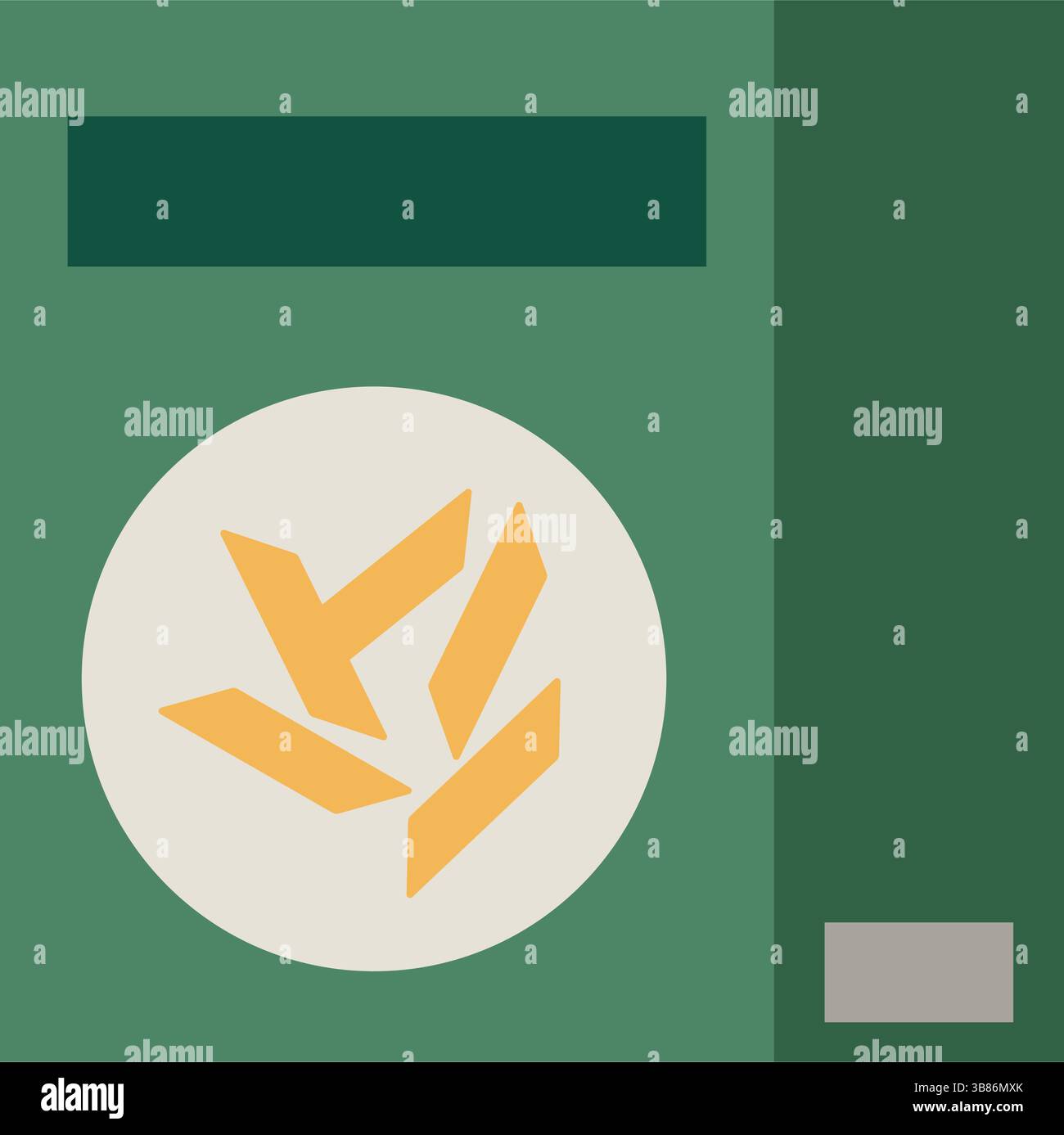 Boîte de pâtes biologiques de haute qualité en vente, concept de nourriture saine isolé Illustration de Vecteur