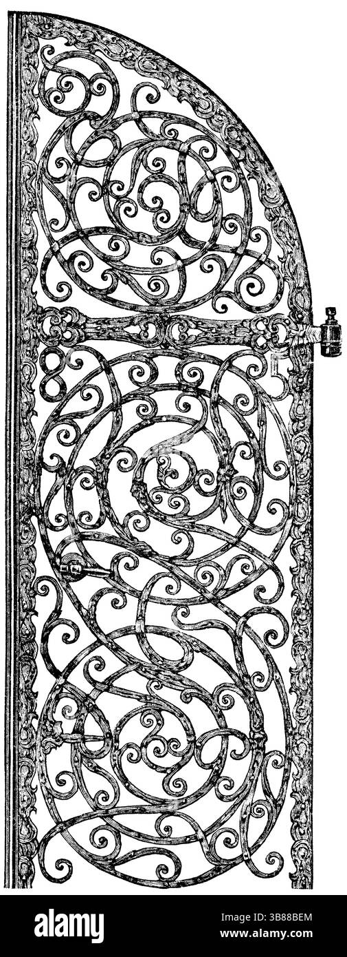 Aile de porte dans la cathédrale du Schleswig, XVIIe siècle. Publication du livre Meyers Konversations-Lexikon, volume 7, Leipzig, Allemagne, 1910, Europe Banque D'Images