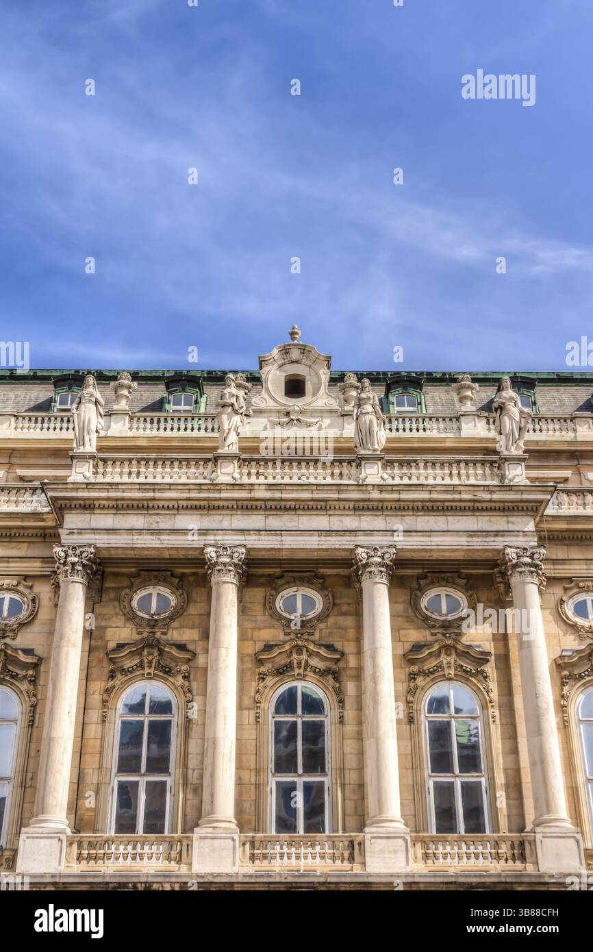 Détails du château de Buda à Budpaest, Hongrie, Europe Banque D'Images
