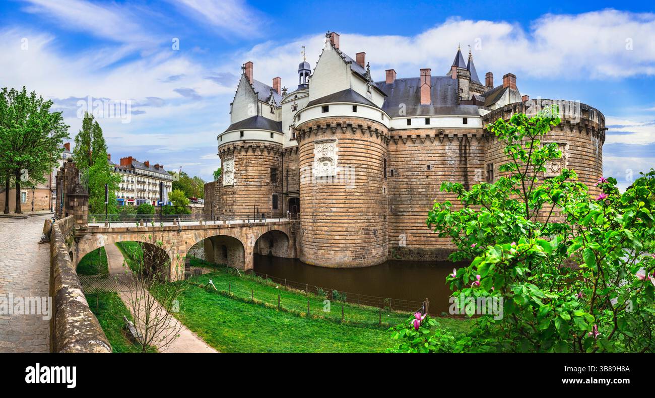 France voyage. Château des Ducs de Bretagne (Chateau des Ducs de Bretagne) dans la ville de Nantes, France. Banque D'Images