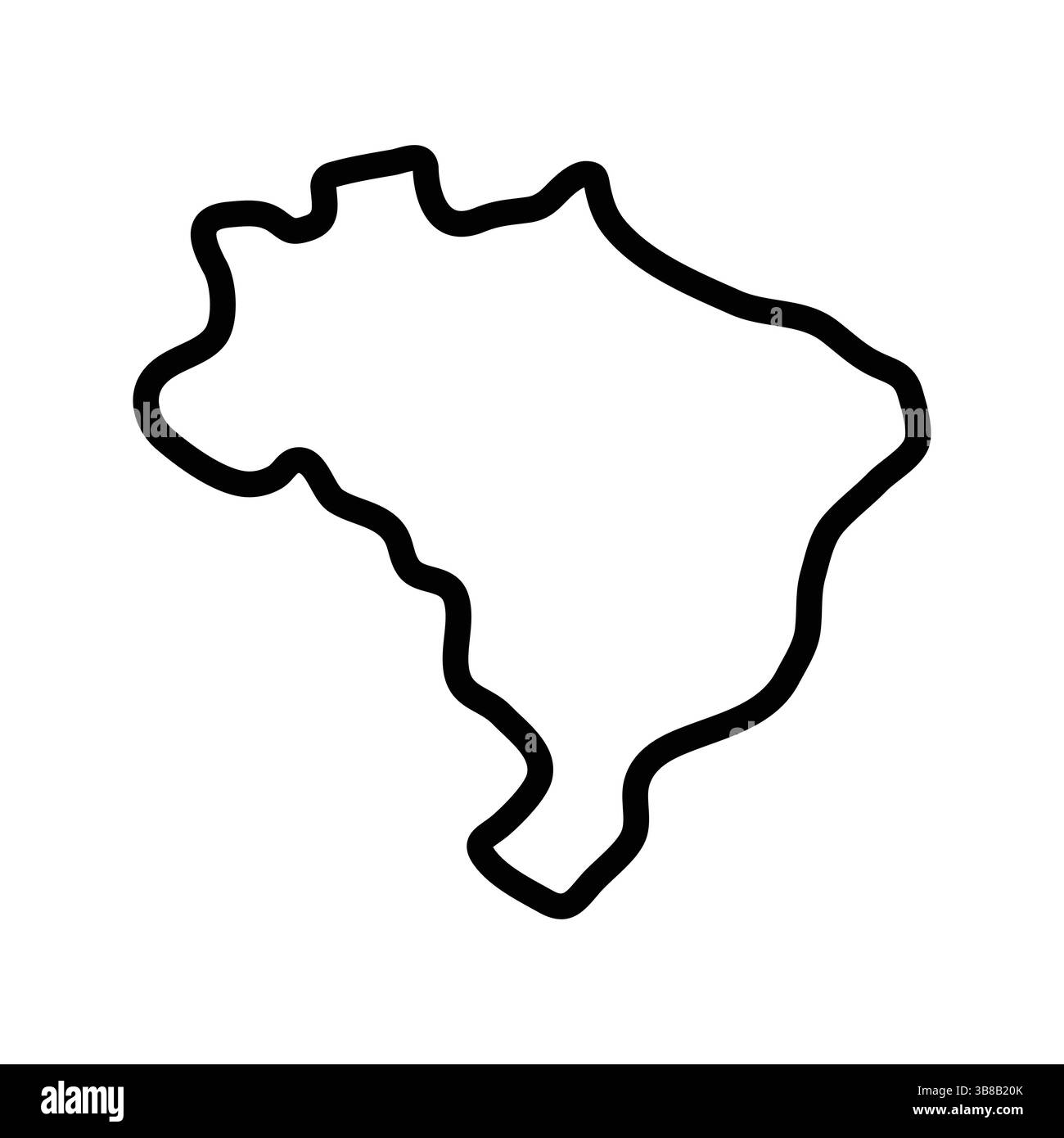 Icône de carte Brésil. Carte de contour du Brésil. Design d'icône simple. Illustration vectorielle Illustration de Vecteur