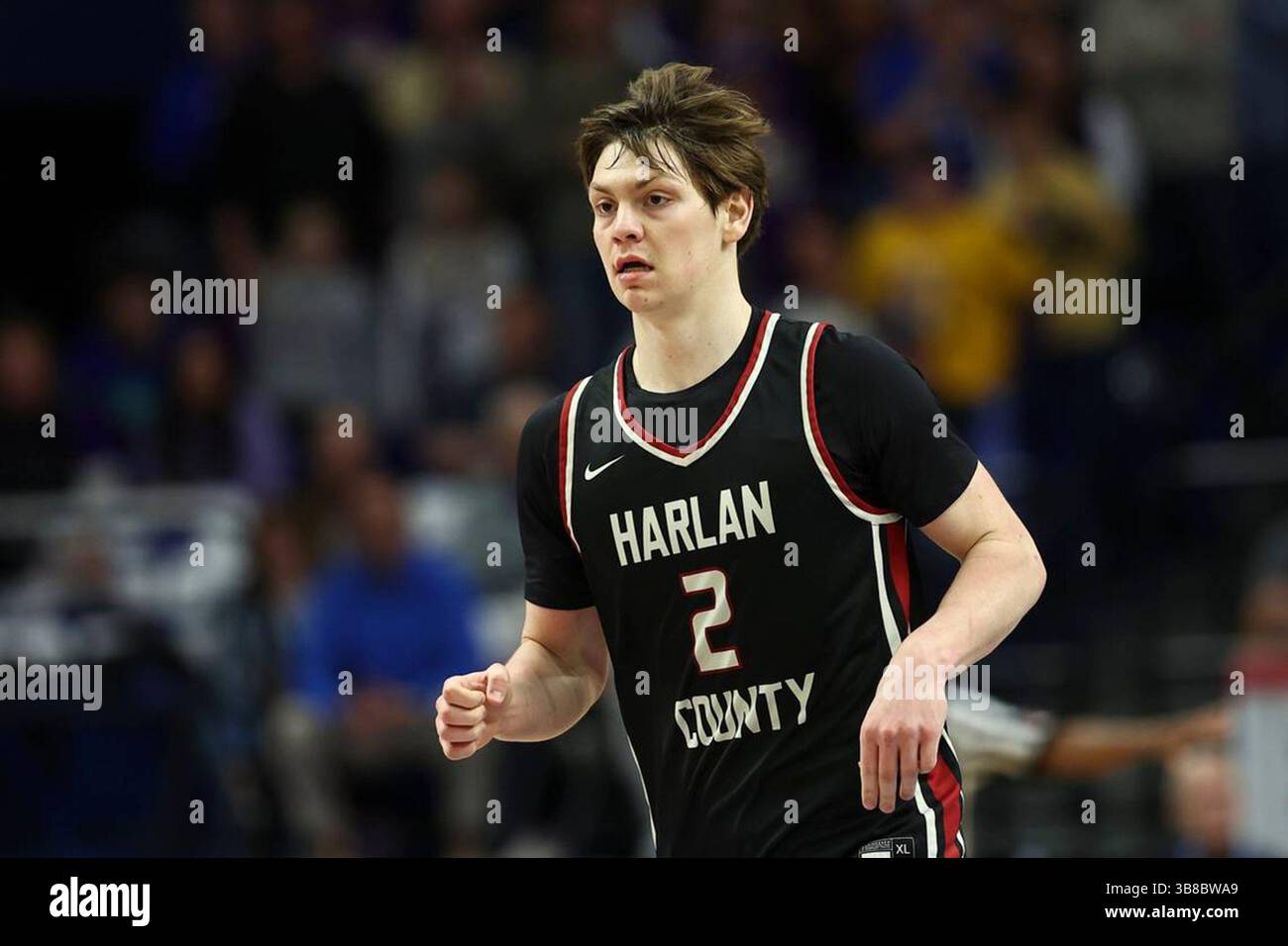 9 mai 2024 : Trent Noah (2), l'aile des Wildcats du New Kentucky, a atteint une moyenne de 32,3 points et 10 rebonds dans le Sweet 16 des Kentucky Boys 2024, tout en menant le comté de Harlan à la finale de l'État. (Crédit image : © Silas Walker/Lexington Herald-leader via ZUMA Press Wire) Banque D'Images