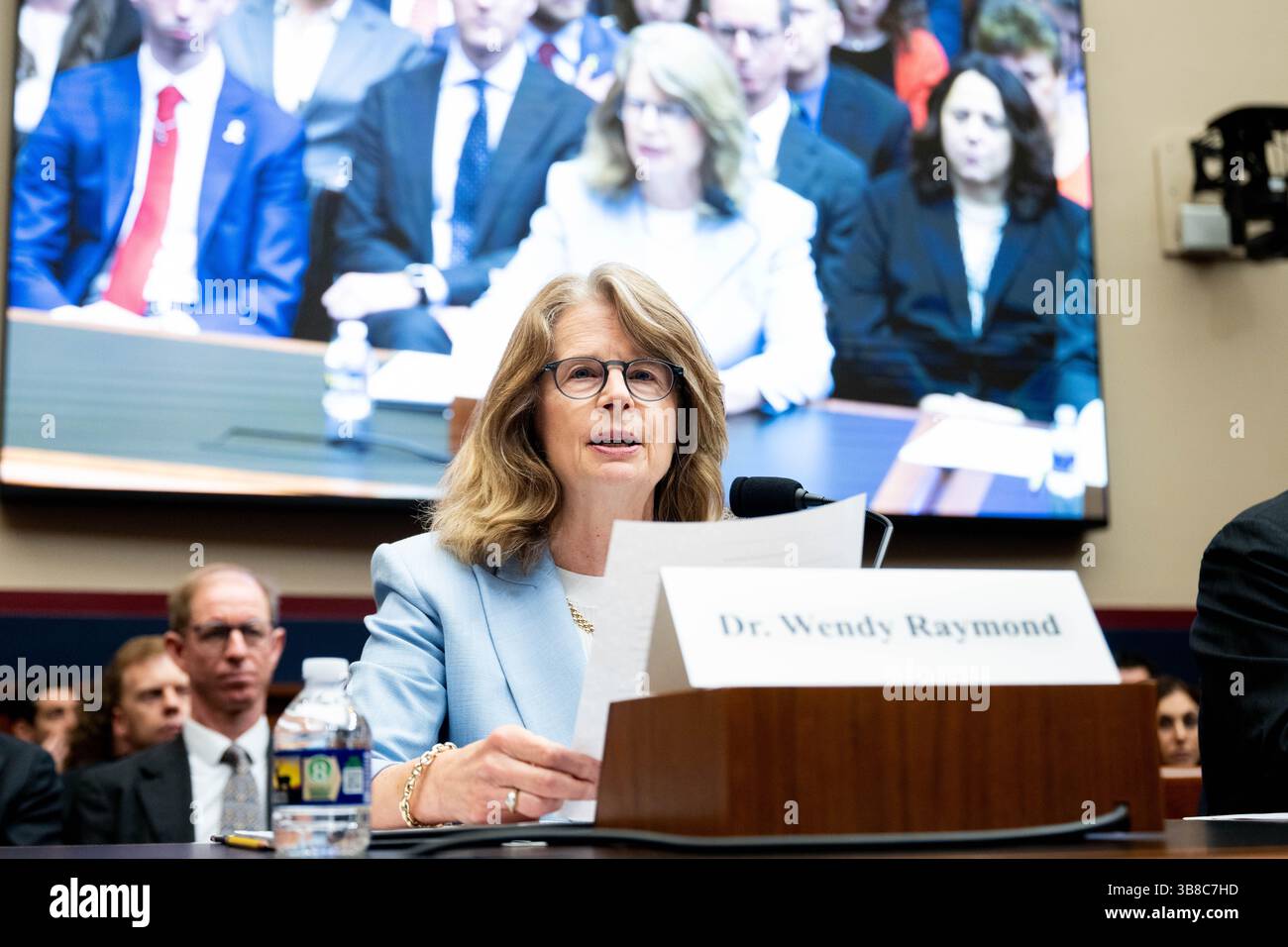 Washington, États-Unis. 07 mai 2025. Dr. Wendy Raymond, présidente, Haverford College, s'exprimant lors d'une audience du Comité de la Chambre sur l'éducation et la main-d'œuvre au Capitole des États-Unis à Washington, DC (photo de Michael Brochstein/Sipa USA) crédit : Sipa USA/Alamy Live News Banque D'Images