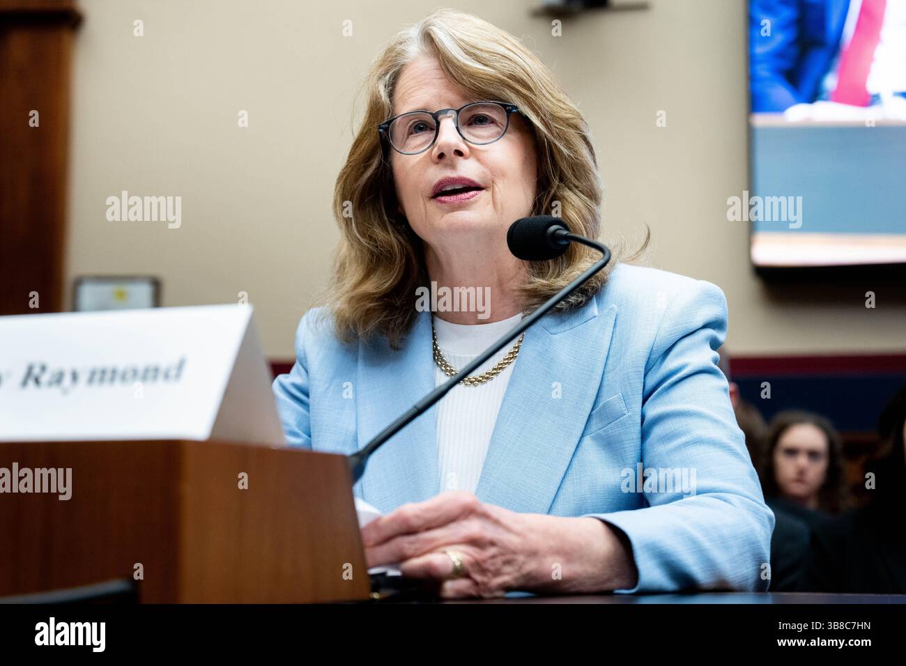 Washington, États-Unis. 07 mai 2025. Dr. Wendy Raymond, présidente, Haverford College, s'exprimant lors d'une audience du Comité de la Chambre sur l'éducation et la main-d'œuvre au Capitole des États-Unis à Washington, DC (photo de Michael Brochstein/Sipa USA) crédit : Sipa USA/Alamy Live News Banque D'Images