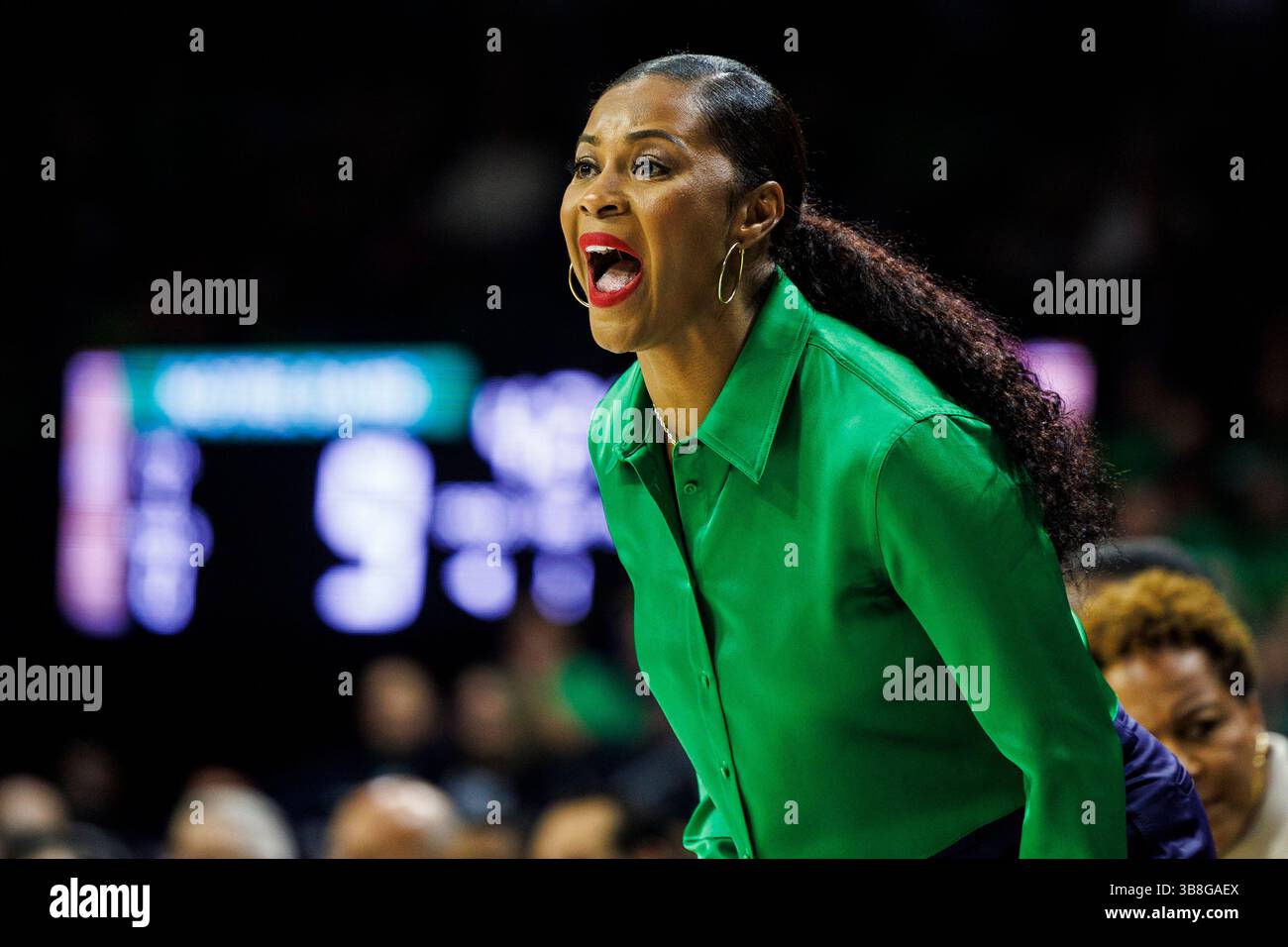 29 février 2024 : l'entraîneur-chef de notre Dame Niele Ivey lors d'un match de basket-ball féminin de la NCAA entre les Virginia Tech Hokies et les notre Dame Fighting Irish au Purcell Pavilion au Joyce Center à South Bend, Indiana. John Mersits/CSM. (Crédit image : © John Mersits/CSM via ZUMA Press Wire) Banque D'Images