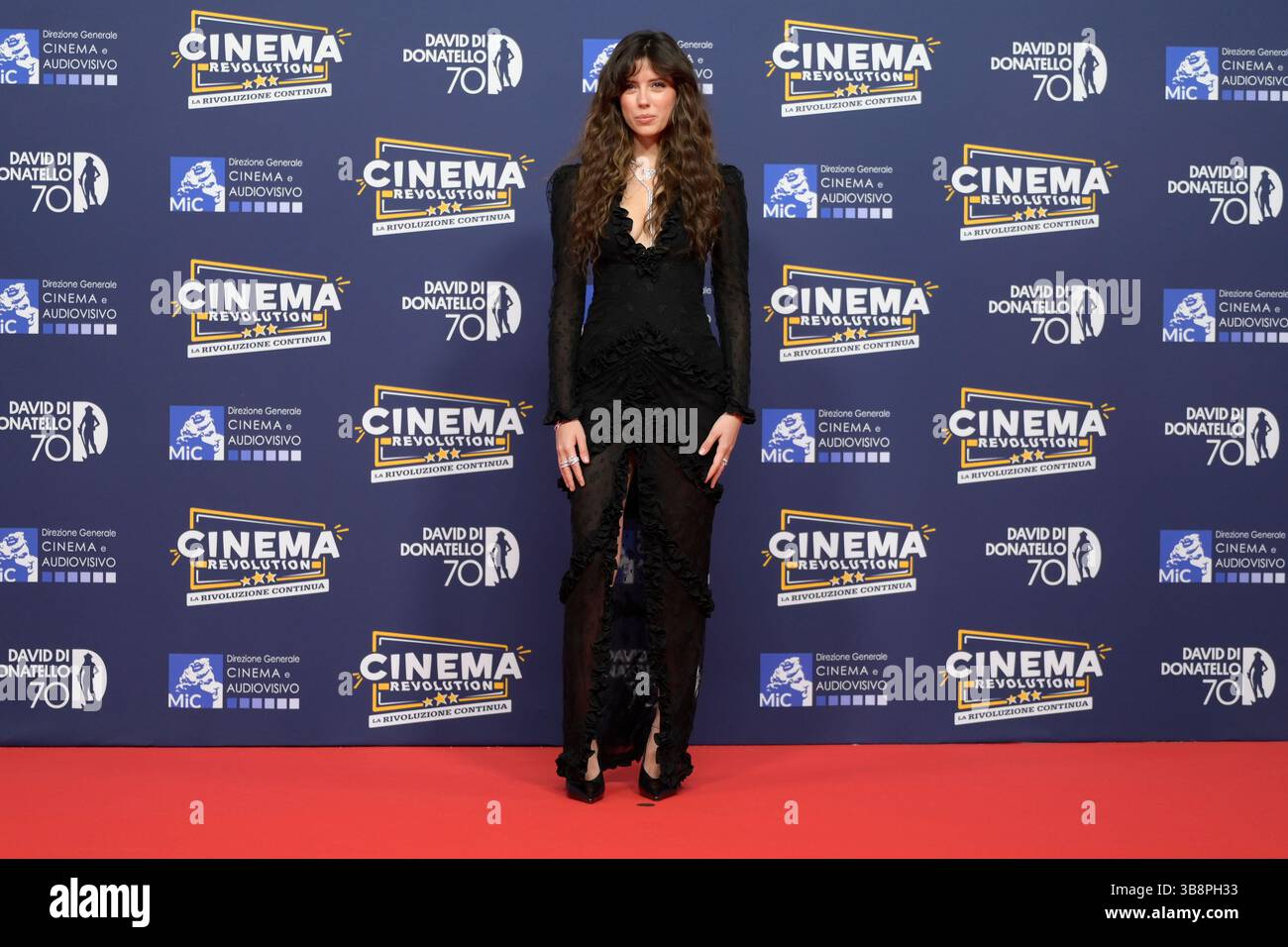 Rome, Italie. 07 mai 2025. Celeste Dalla Porta assiste au tapis rouge de David di Donatello 2025 aux studios Cinecittà. Crédit : SOPA images Limited/Alamy Live News Banque D'Images