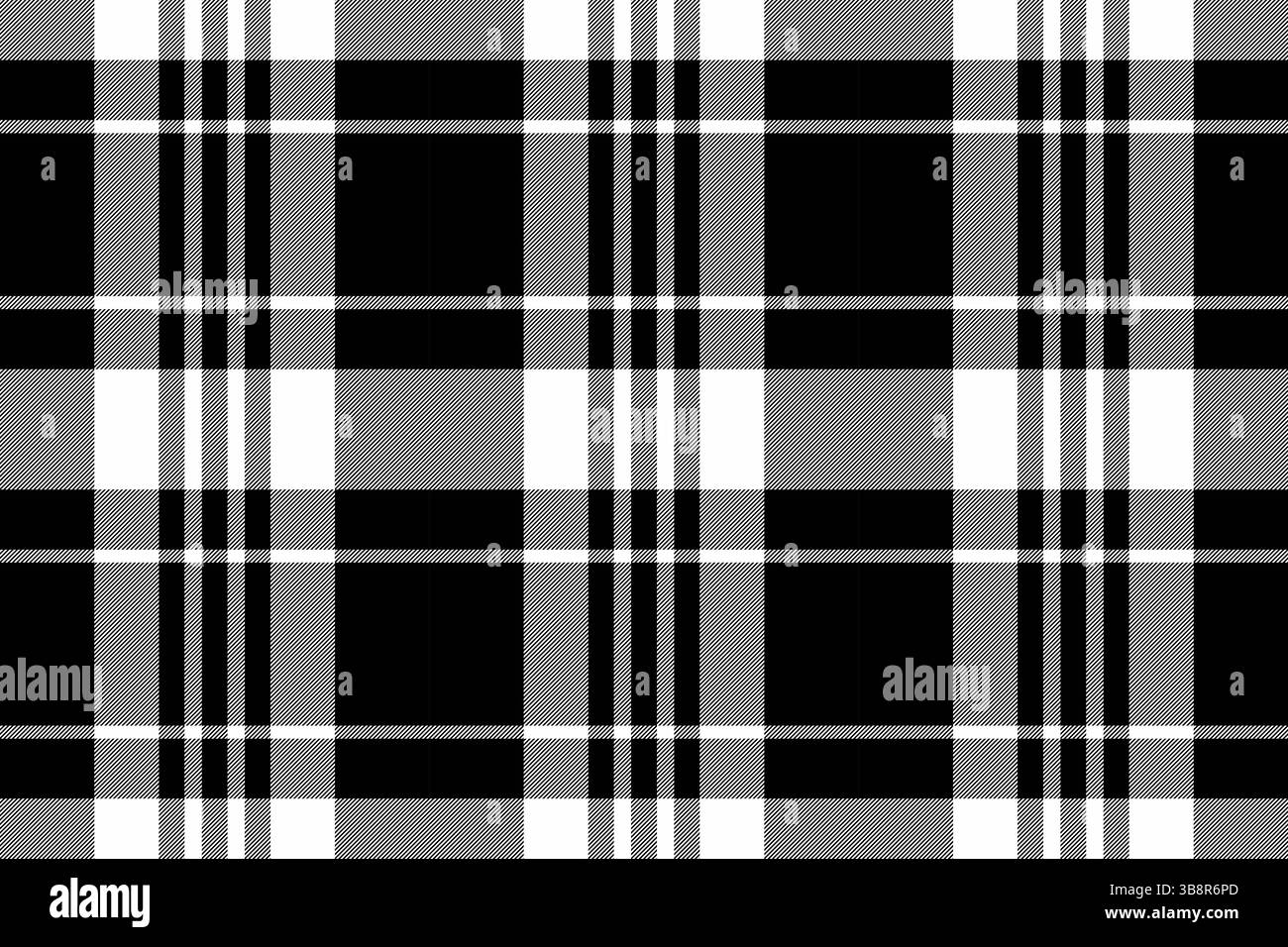 Motif plaid classique en noir, blanc et gris. Conception textile polyvalente pour les arrière-plans, les vêtements et les illustrations graphiques Intemporel, structuré et élégant Illustration de Vecteur