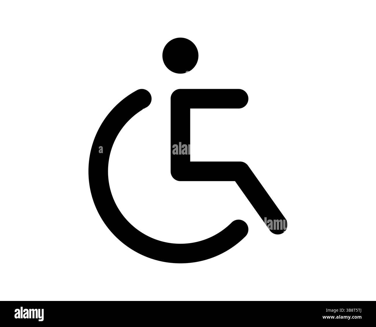 Symbole d'accessibilité noir gras, parfait pour les sites Web, les applications ou les documents imprimés favorisant l'inclusivité. Design épuré et minimaliste pour une lecture facile Illustration de Vecteur