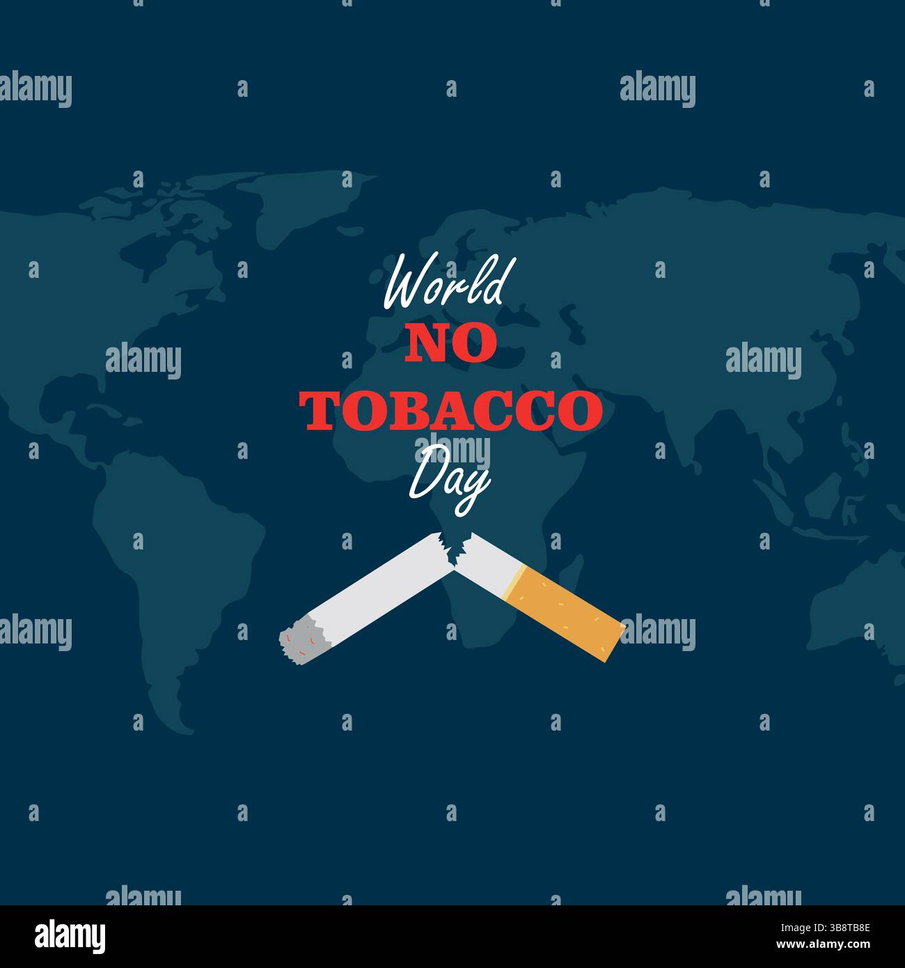 Illustration vectorielle de la Journée mondiale sans tabac. Illustration de Vecteur