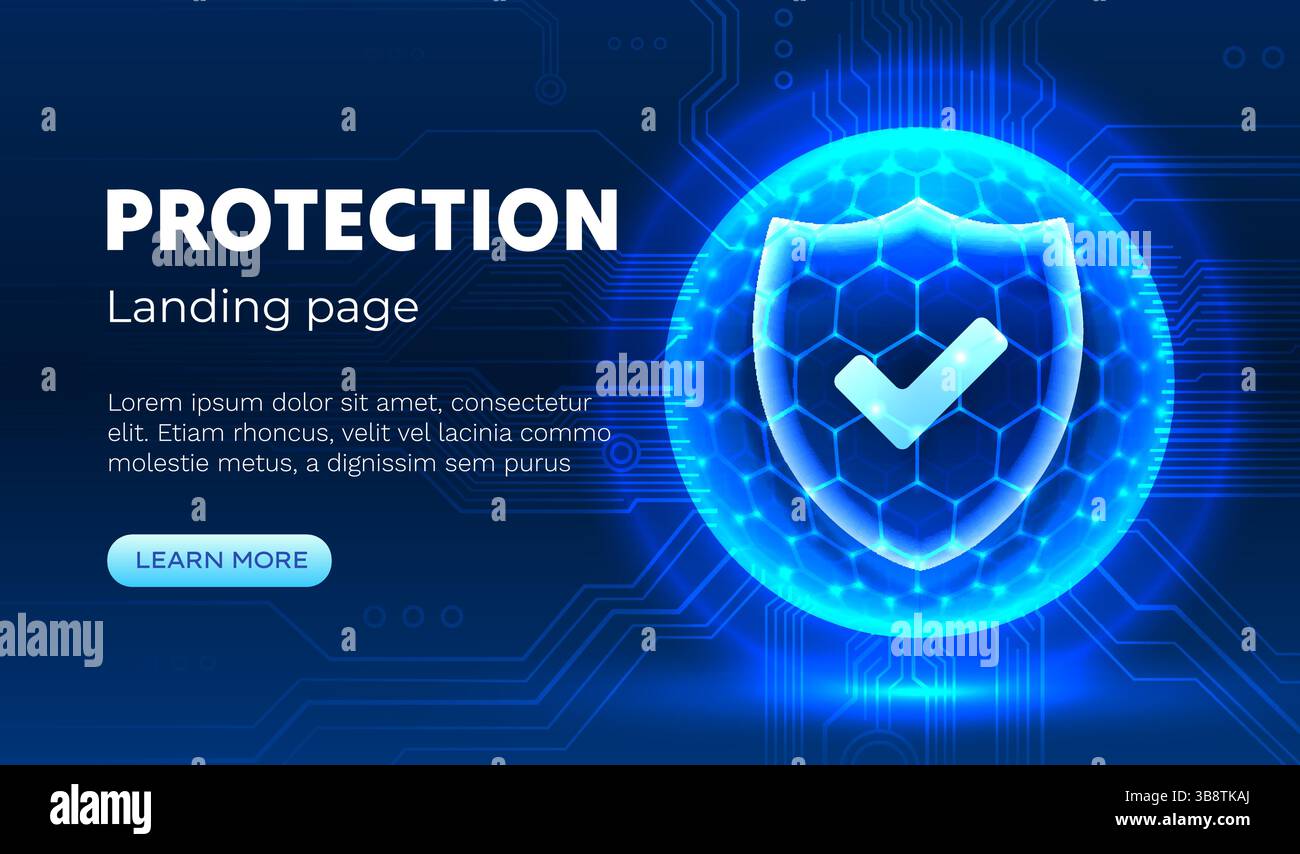 Bouclier de sphère de protection avec hexagone, boule cyber Protect. Vecteur Illustration de Vecteur