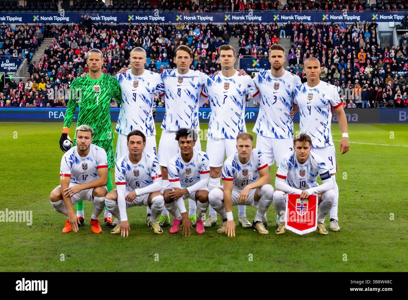 22 mars 2024, Oslo, Null, Norvège : Oslo, Norvège. 22 mars 2024. Le départ 11 de la Norvège vu pour le match amical de football entre la Norvège et la République tchèque au stade Ullevaal à Oslo. (Crédit image : © Gonzales photo/Gonzales photo via ZUMA Press) Banque D'Images